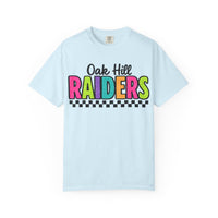 'Oak Hill Raiders' Neon Retro Comfort Colors T-Shirt