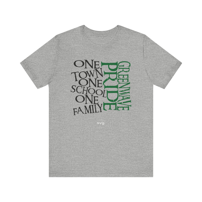 Greenwave Pride Unisex Tee, Family T-Shirt, School Spirit Shirt, Community Pride Apparel, Pride Day Gift