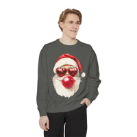 Santa Bubble Blowing Comfort Colors Unisex Sweatshirt