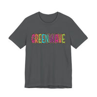 Colorful Green Wave Women's Bella Canvas T-shirt