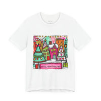 Festive Christmas City with Customized Zip Code Unisex Bella Canvas T-shirt