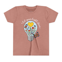 'Let Your Light Shine' Autism Awareness Bella Canvas Youth T-shirt