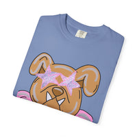MSU Pink Bulldog  with stars T-Shirt — Women's Comfort Color Tee