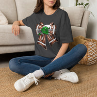 'Green Wave' Glitter Bow Gildan Soft-style T-shirt