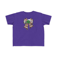 'Green Wave' Glitter Football Bow Toddler Rabbit Skins T-shirt