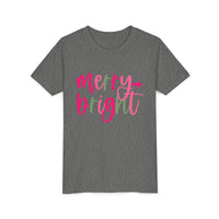 'Merry & Bright' Christmas Bella Canvas Youth T-shirt