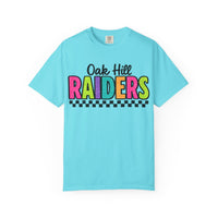 'Oak Hill Raiders' Neon Retro Comfort Colors T-Shirt