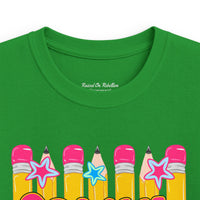 Second Grade Kids T‑Shirt — Colorful Pencil Back‑to‑School Tee