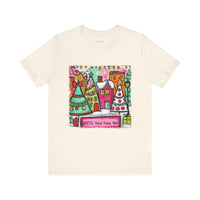 Festive Christmas City with Customized Zip Code Unisex Bella Canvas T-shirt