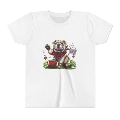 Vintage Bulldog Football Starkville MS Bella Canvas Youth Tee, Kids Graphic Shirt, Children Sports Jersey, Game Day Apparel, Bulldog Fan