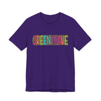 Colorful Green Wave Women's Bella Canvas T-shirt