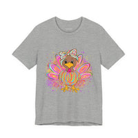 Neon Girly Thanksgiving Turkey Bella Canvas Unisex T-Shirt