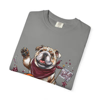 Comfort Colors Bulldog T-Shirt | Unisex Garment-Dyed Tee for Basketball, Athletics, MSU, Starkville MS