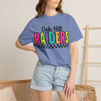 'Oak Hill Raiders' Neon Retro Comfort Colors T-Shirt