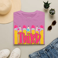 Third Grade Pencil Graphic T-shirt — Cute Back-to-School Tee for Teachers