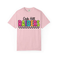 'Oak Hill Raiders' Neon Retro Comfort Colors T-Shirt