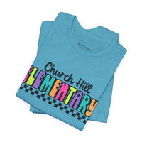 'Church Hill Elementary' Bella Canvas Teacher T-shirt