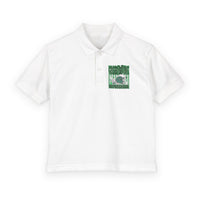 Youth Polo with Green Wave – Kids Cotton DryBlend® Jersey