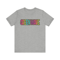 Colorful Green Wave Women's Bella Canvas T-shirt