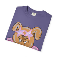 MSU Pink Bulldog  with stars T-Shirt — Women's Comfort Color Tee