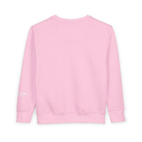 Bulldog with Pink Stars Rabbit Skins Toddler Crewneck Sweatshirt
