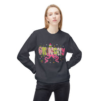 'Grinchy' Colorful Christmas Gildan Fleece Crewneck Sweatshirt