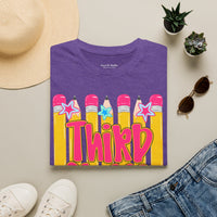 Third Grade Pencil Graphic T-shirt — Cute Back-to-School Tee for Teachers