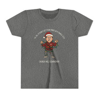 Festive Youth Tee, Holiday Shirt, Christmas Tee, Kids Graphic Tee, Fun Holiday Apparel, Santa Humor Shirt