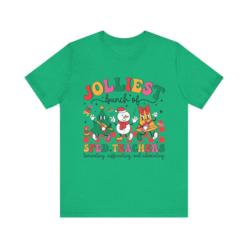 SPED Teacher Jolly Christmas Tee, Bella Canvas Shirt
