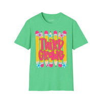 Third Grade Pencil Graphic T-shirt — Cute Back-to-School Tee for Teachers