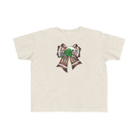 'Green Wave' Glitter Football Bow Toddler Rabbit Skins T-shirt