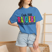'Oak Hill Raiders' Neon Retro Comfort Colors T-Shirt