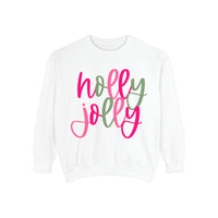 Neon Pink & Green 'Holly Jolly' Comfort Colors Sweatshirt