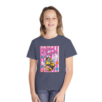 Yellow Jackets Pink Stars and Stripes Comfort Colors Youth T-shirt