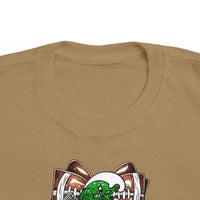 'Green Wave' Glitter Football Bow Toddler Rabbit Skins T-shirt