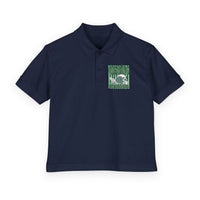Youth Polo with Green Wave – Kids Cotton DryBlend® Jersey