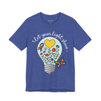 'Let Your Light Shine' Autism Awareness Bella Canvas Unisex Short-sleeve T-shirt