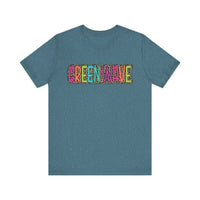 Colorful Green Wave Women's Bella Canvas T-shirt