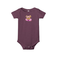 Bella Canvas Infant Bodysuit, Preppy Mascot baby onesie, Girly Bulldog, MSU Bulldogs outfit, College Football, SEC