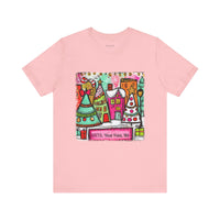 Festive Christmas City with Customized Zip Code Unisex Bella Canvas T-shirt