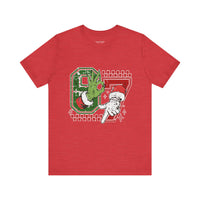 Christmas Retro Checkered Santa and Grinch Tee Six Seven Bella Canvas 3001 Unisex T-shirt Holiday Festive Outfit
