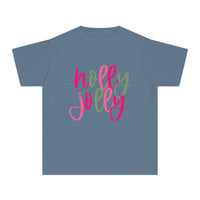 'Holly Jolly' Comfort Colors Youth T-shirt for Christmas