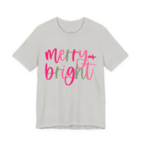 'Merry & Bright' Colorful Christmas Unisex Bella Canvas T-shirt