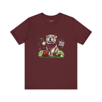 Cute Bella Canvas Vintage Bulldog Pride Football T-shirt, Unisex Short Sleeve Shirt, Athletics, Sports Fan Shirt, Starkville MS