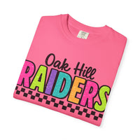 'Oak Hill Raiders' Neon Retro Comfort Colors T-Shirt