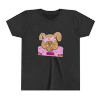 Kids Pink Bulldogs Youth Tee Shirt, Bella Canvas Short Sleeve, Children's Tshirt, Puppy Graphic Top, Girls' Apparel, Cute Bulldog Print Tee