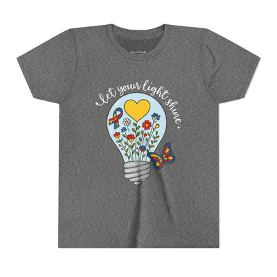 'Let Your Light Shine' Autism Awareness Bella Canvas Youth T-shirt