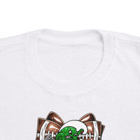 'Green Wave' Glitter Football Bow Toddler Rabbit Skins T-shirt