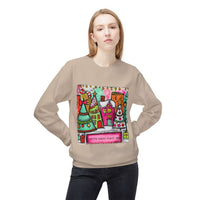 RedvFestive Christmas Town with Customized Zip Code Gildan Soft-style Crewneck Sweatshirt