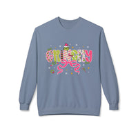 Grinchy Fleece Crewneck Sweatshirt, Cozy Holiday Apparel, Funny Christmas Gift, Unisex Sweater for Winter, Festive Pullover